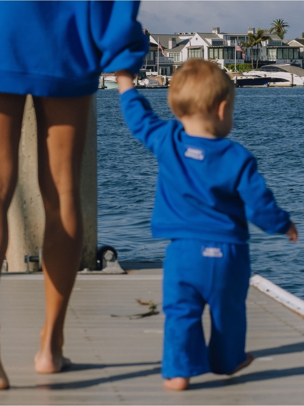Daily Drills Baby Drills Crew Set - Cobalt Blue w/ Monochrome Patch 2-3 yrs NWOT